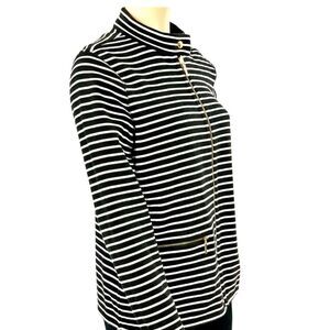 LRL Reversible Cotton Blend Black & White Striped Jacket - XL - Great Condition